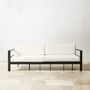 Ojai Metal Sofa, 92", Metal, Black