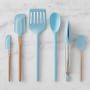 Silicone Utensils and Spatulas, Set of 6, Sky Blue