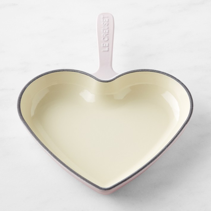 Le Creuset Enameled Cast Iron Heart Skillet Fry Pan, Pink