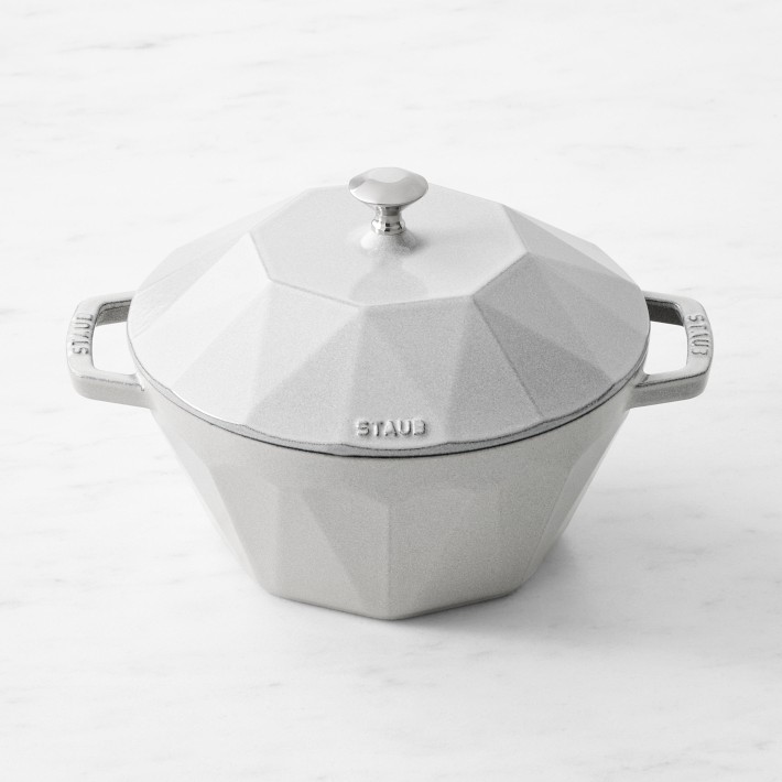 Staub Enameled Cast Iron Diamond Oven, 2 1/2-Qt., White Truffle