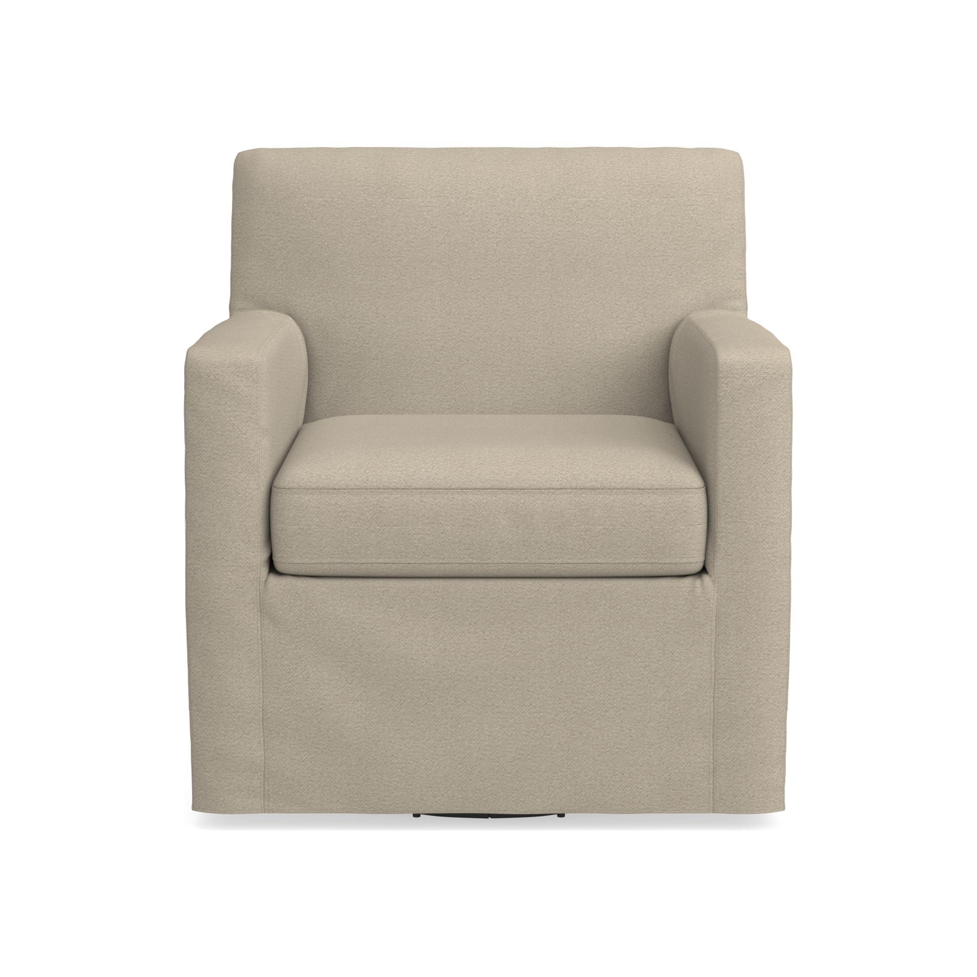 Brighton Slipcovered Swivel Armchair