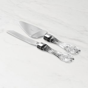 Wedding Knife and Cake hotsell Server Set Silver Metal Top Grade Crystals Flatware Table