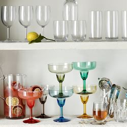 DuraClear&#174; Tritan Outdoor Multicolored Margarita Glasses, Set of 6
