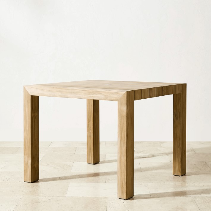 Larnaca Outdoor Natural Teak Square Dining Table (38&quot;)