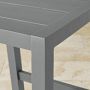 Larnaca Grey Metal Backless Bar Stool