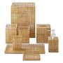 Rattan and Acrylic Bath Accessories