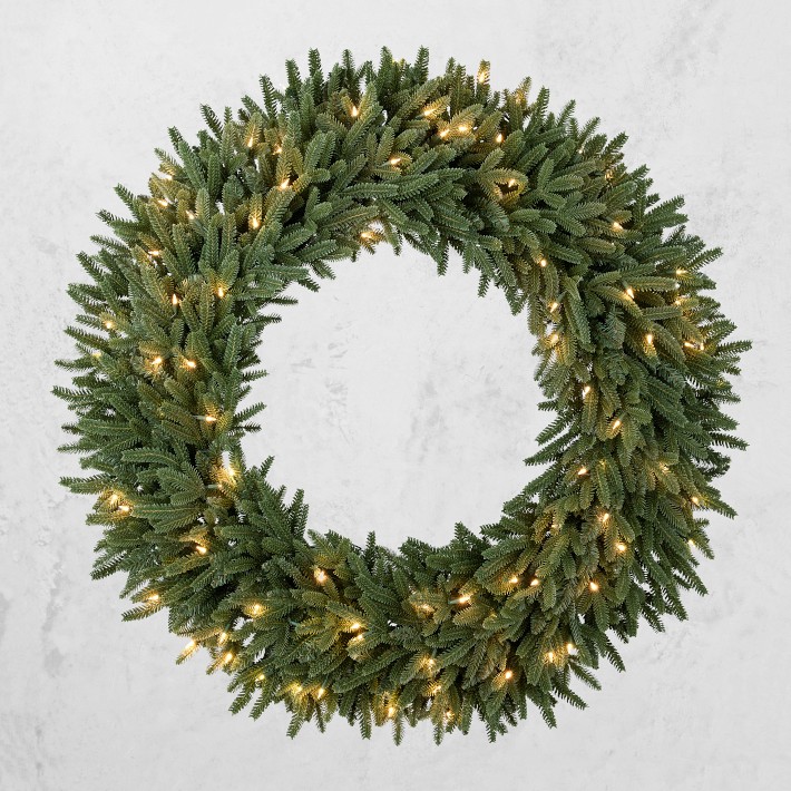 Balsam Hill Balsam Fir Pre-Lit Faux Wreath &amp; Garland