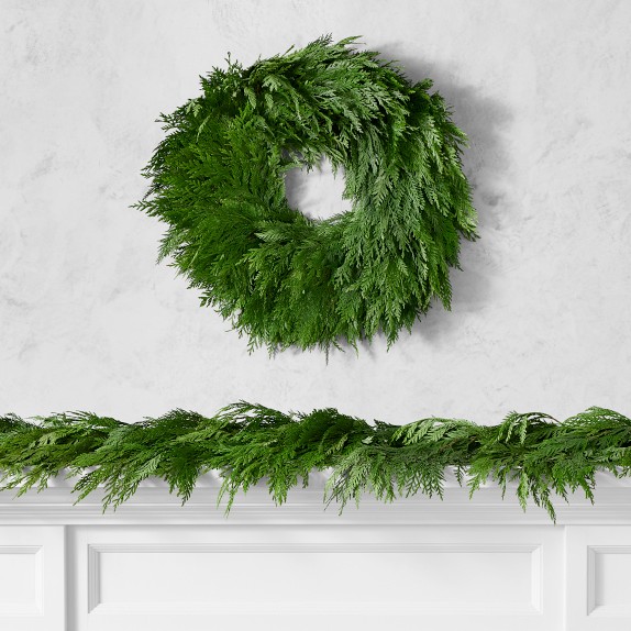 Fresh Western Red Cedar Garland | Williams Sonoma