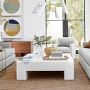Matte White Square Coffee Table (48&quot;)