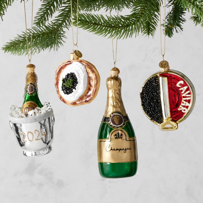 Champagne &amp; Caviar Party Ornaments