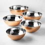 Williams Sonoma Copper Restaurant Mixing Bowls