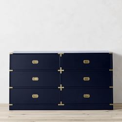 Campaign 6-Drawer Dresser, Navy (66&quot;)