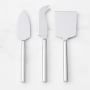 Stainless-Steel Hammered Cheese Knives, Set of 3