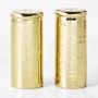 Antique Brass Hammered Salt & Pepper Shakers