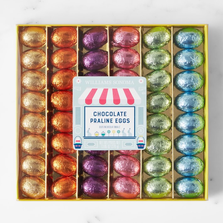 Williams Sonoma Chocolate Praline Rainbow Foiled Eggs