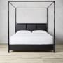 Cane Four Poster Bed Queen Ebony