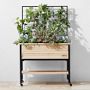 Deluxe Cedar Elevated Raised Garden with Steel Trellis, 4' x 2'