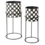 MacKenzie-Childs Check It Out Planters, Set of 2