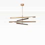 Wick Chandelier, Natural Brass