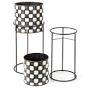 MacKenzie-Childs Check It Out Planters, Set of 2