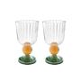 Bordallo Pinheiro Carmen Fruit Goblets, Set of 2, Oranges