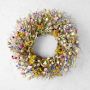 Spring Floral Nest Live Wreath, 22&quot;