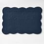 Vine Floral Boutis Scalloped Placemat, Each, Navy