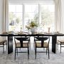 Knife Edge Extendable Dining Table &amp; Baldwin Dining Chairs