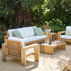 Larnaca Outdoor Teak Coffee Table (48&quot;-60&quot;)
