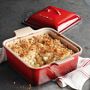 Le Creuset Stoneware Heritage Covered Square Baker, 4-Qt.