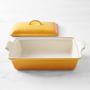 Le Creuset Olive Branch Heritage Stoneware Rectangular Covered Casserole, 4-Qt.