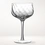 Wave Coupe Glasses, Set of 4, Clear