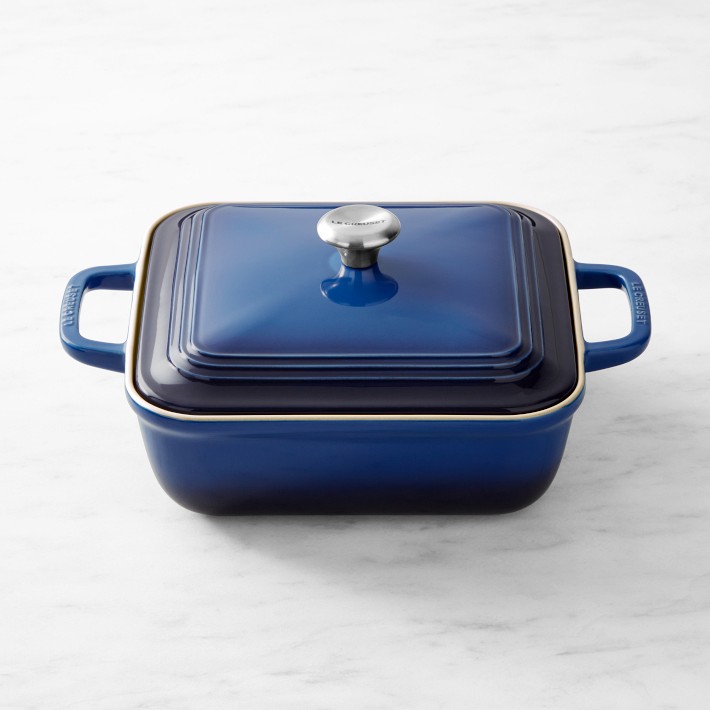 Le Creuset San Francisco Stoneware Square Covered Baker, 3-Qt. - Lapis