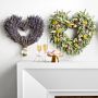 Lavender Heart Live Wreath, 16&quot;