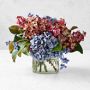 Faux Blue & Purple Hydrangea Arrangement