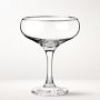 Silver Rim Coupe Glasses, Set of 4