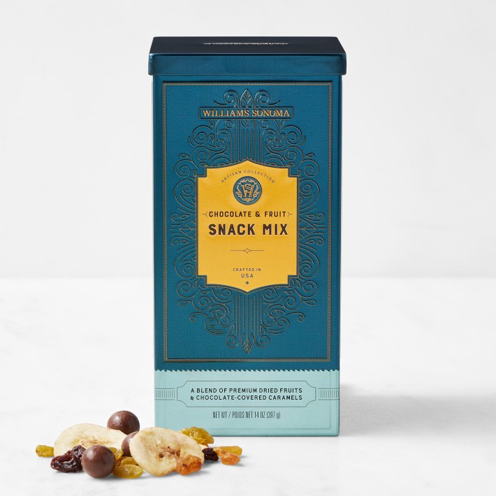 Williams Sonoma Signature Tin, Chocolate & Fruit Snack Mix