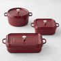 Staub Enameled Cast Iron Cookware & Ceramic Stoneware 6-Piece Set, Cranberry