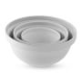 Reactive Mixing Bowls, Set of 3, White Speckle