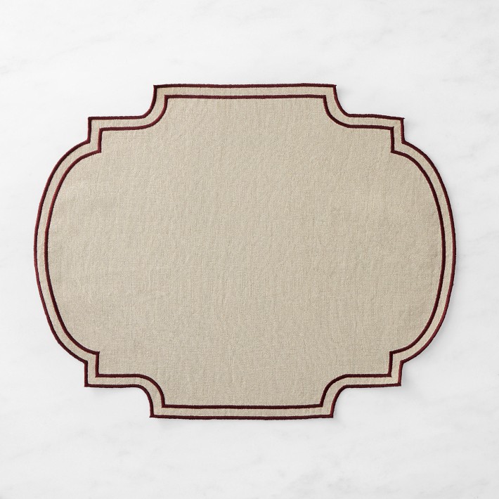 Cartouche Placemat, Flax