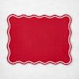 AERIN Scalloped Placemats, Set of 4, Red