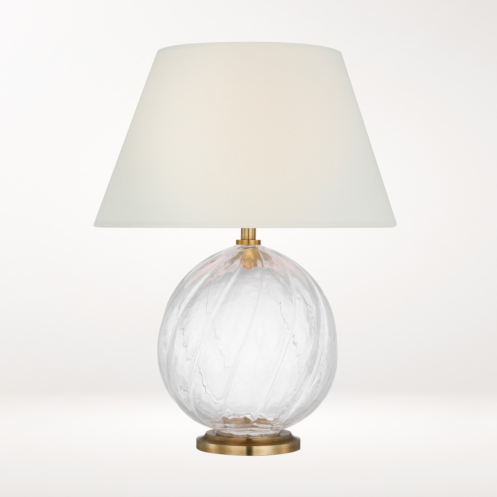 Talia 13" Cordless Accent Lamp, Clear Glass
