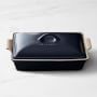 Le Creuset Heritage Stoneware Rectangular Covered Casserole, 12 1/2", Matte Navy