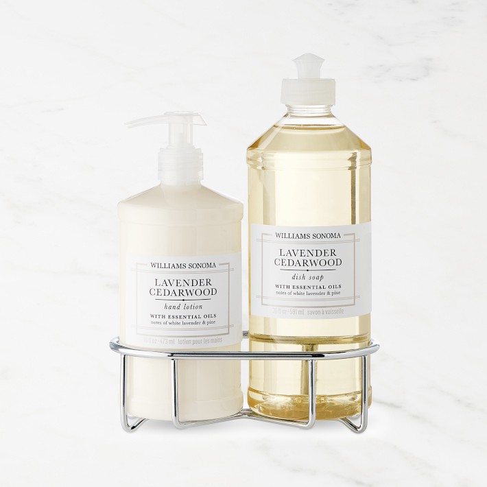 Williams Sonoma Lavender Cedarwood Hand Soap & Dish Soap 3-Piece Kitchen Set, Stainless-Steel