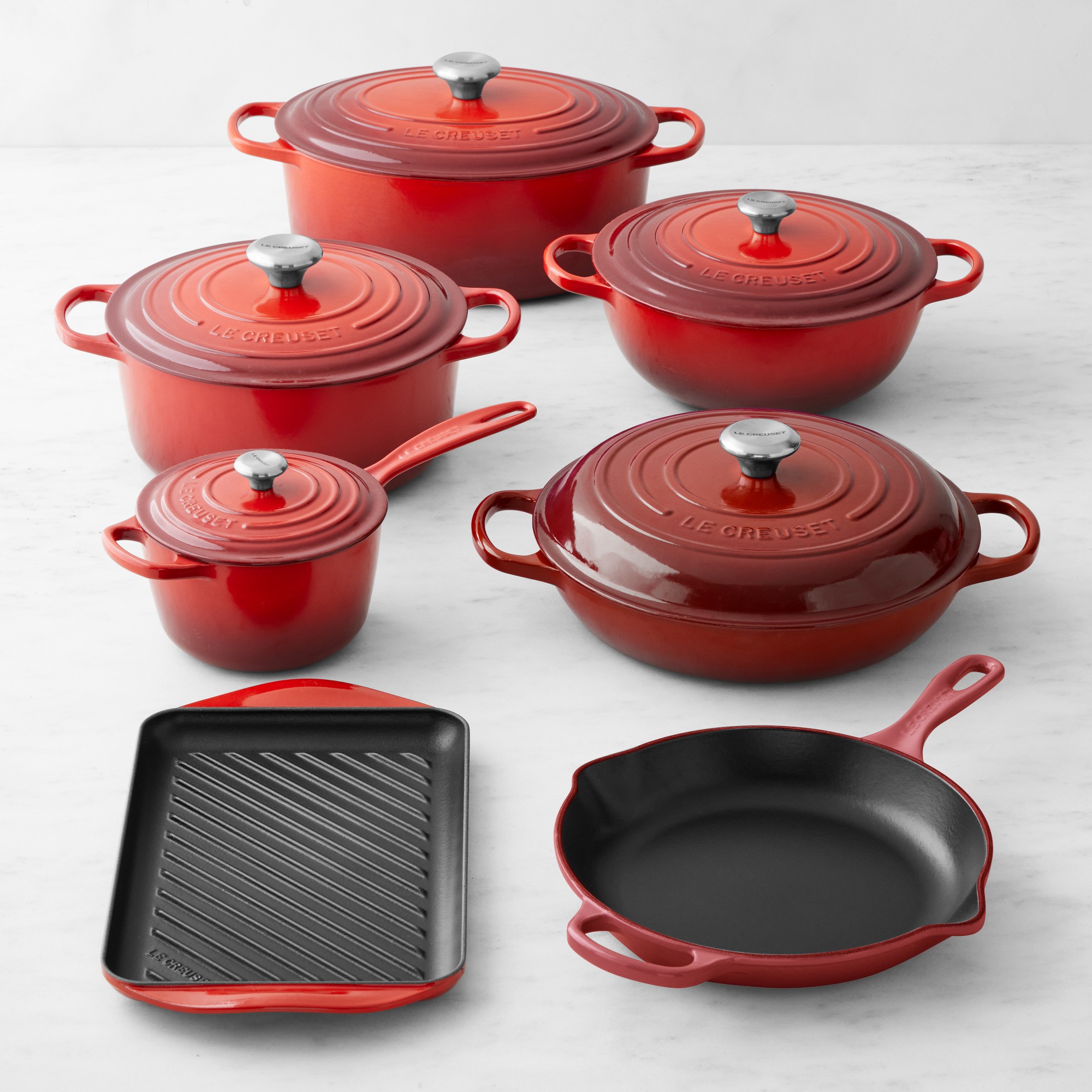 Le Creuset Signature Enameled Cast Iron 12-Piece Cookware Set