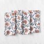 Large Scale Block Printed Napkins, Set of 4, Large