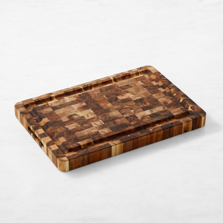 Williams Sonoma Acacia Endgrain Board, Medium, 18'x12'