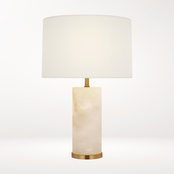 Lineham 16" Cordless Accent Lamp, Alabaster