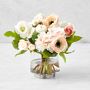 Faux Mixed Spring Floral Arrangement, Cylinder Vase