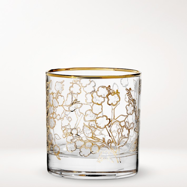 Cherry Blossom Double Old-Fashioned Glasses, set of 4
